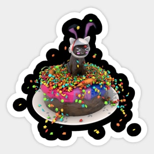 chocolate cake cat Sticker